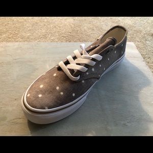 Vans Original Tan and White Polka Dot Tennis Shoes
